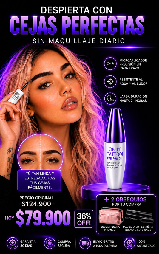 QICIY TATTOO ® Cejas Perfectas Instantaneas Sin Estrés Ni Técnica
