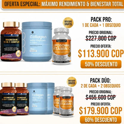 MAGNESIUM 12 IN I + COLLAGEN PROTEIN +OBSEQUIO VITAMINA C✅